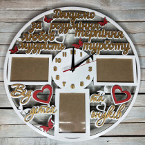 Часы настенные с фоторамками, подарок бабушке и дедушке, подарок от внуков и детей hwd-W034