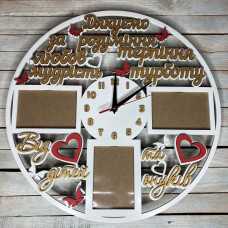 Часы настенные с фоторамками, подарок бабушке и дедушке, подарок от внуков и детей hwd-W034