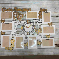 Часы настенные с фоторамками, универсальные часы, семейные часы HWD-A1052