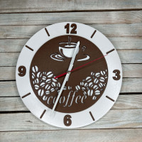 Часы настенные для кухни в форме чашки кофе HWD-W035