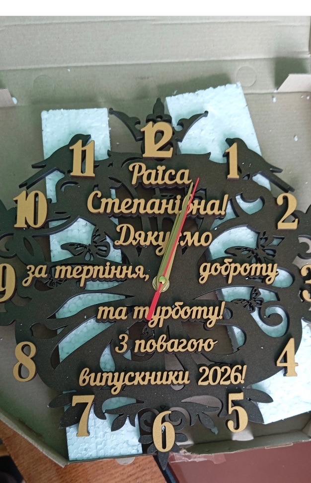 Фото відгуку покупця Світлана про Годинник  настінний, оригінальний годинник з побажаннями,подарунок вчителю HWD-A002